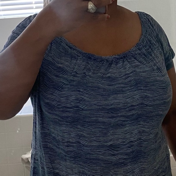 Blue & White casual blouse - Picture 5 of 6